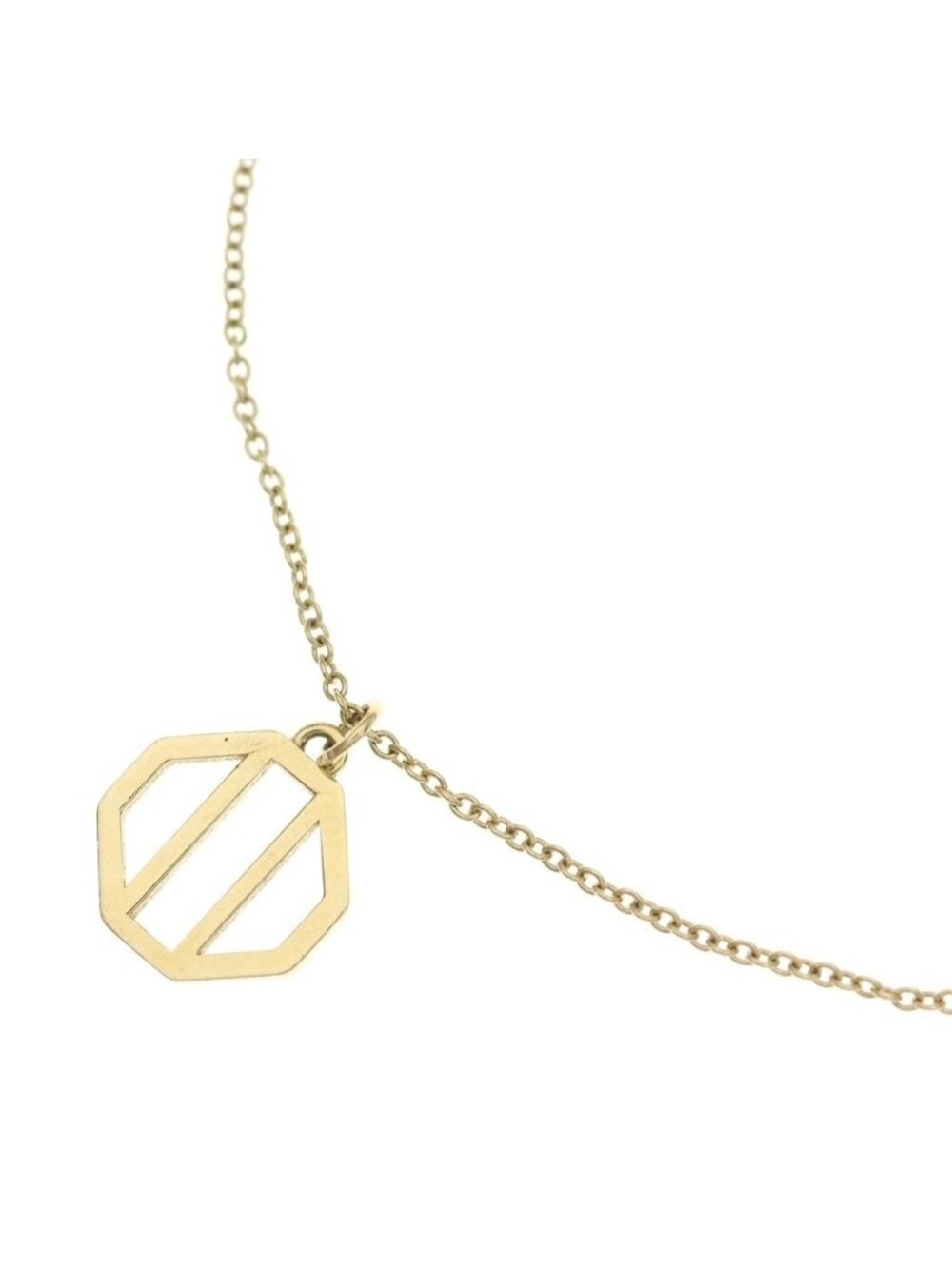 Tiffany & Co Octagon Pendant Chain Yellow Gold